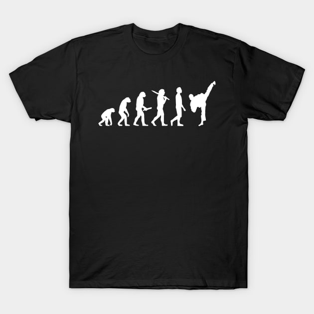 Funny Karate Evolution Gift For Karateka T-Shirt by OceanRadar